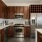 a kitchen with wooden cabinets