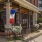 a building with a flag on the front